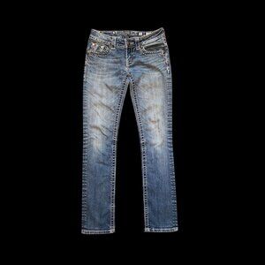 Miss Me Jeans JE5651TA Straight Cut | Size 26, Inseam 31, Medium Wash